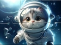 Гульня Jigsaw Puzzle: Astronaut-Cat