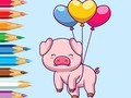 Гульня Coloring Book: Balloon Pig