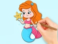 Гульня Coloring Book: Beautiful Mermaid Princess