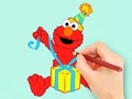 Гульня Coloring Book: Elmo Gift