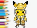 Гульня Coloring Book: Raincoat Pikachu