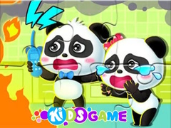 Гульня Jigsaw Puzzle: Baby Panda Firework