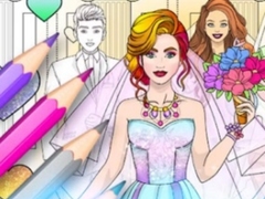 Гульня Wedding Coloring Dress Up Game