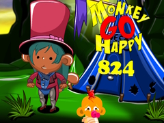 Гульня Monkey Go Happy Stage 824
