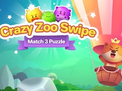 Гульня Crazy Zoo Swipe Match 3 Puzzle