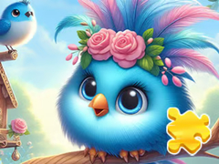 Гульня Jigsaw Puzzle: Cute Blue Bird
