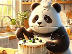 Гульня Jigsaw Puzzle: Panda Baker