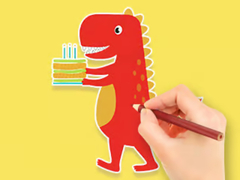 Гульня Coloring Book: Dinosaur Birthday