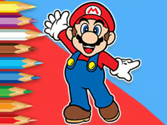 Гульня Coloring Book: Mario Happy Skating