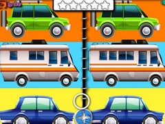 Гульня Cartoon Cars Spot The Difference
