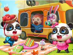 Гульня Jigsaw Puzzle: Little Panda Picnic