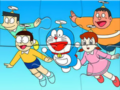 Гульня Jigsaw Puzzle: Doraemon Flying