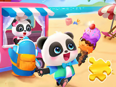 Гульня Jigsaw Puzzle: Baby Panda Ice Cream Car