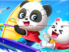 Гульня Jigsaw Puzzle: Baby Panda Sailing