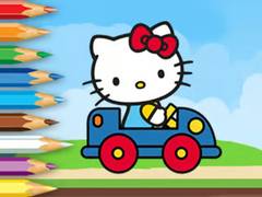 Гульня Coloring Book: Hello Kitty Driving Car