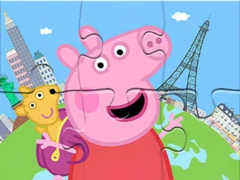 Гульня Jigsaw Puzzle: Peppa Travel Around