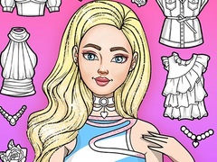 Гульня Girl Coloring Dress Up Games