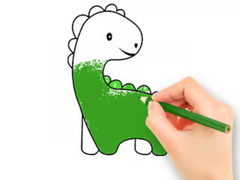 Гульня Coloring Book: Lovely Baby Dinosaur