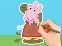 Гульня Coloring Book: Peppa In The Mud