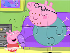 Гульня Jigsaw Puzzle: Daddy Pig Dancing