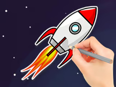 Гульня Coloring Book: Flying Rocket