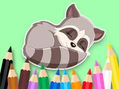 Гульня Coloring Book: Baby Raccoon