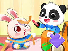 Гульня Jigsaw Puzzle: Baby Panda Play Time