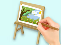 Гульня Coloring Book: Paysage Drawing Board