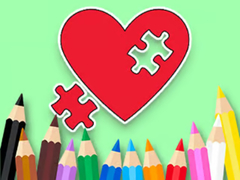 Гульня Coloring Book: BTS Heart Jigsaw