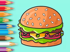 Гульня Coloring Book: Delicious Hamburger