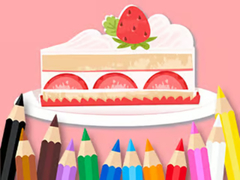 Гульня Coloring Book: Strawberry Cake