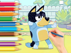 Гульня Coloring Book: Bluey And Bingo