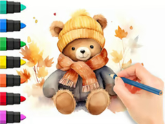 Гульня Coloring Book: Autumn Bear