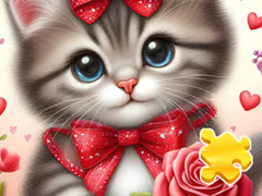 Гульня Jigsaw Puzzle: Rose Cat