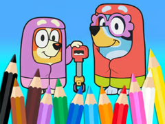 Гульня Coloring Book: Bluey Flossing Grannies