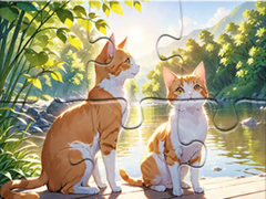Гульня Jigsaw Puzzle: Cats In Pairs