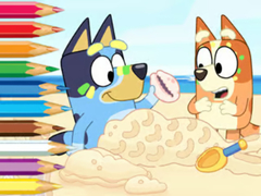Гульня Coloring Book: Bluey On The Beach