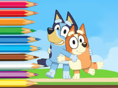 Гульня Coloring Book: Bluey And Bingo Holiday