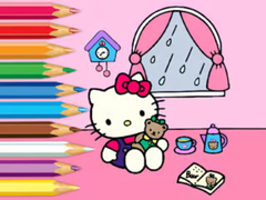 Гульня Coloring Book: Hello Kitty Rainy Day