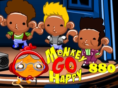 Гульня Monkey Go Happy Stage 880 New Monkeys On Block Theme