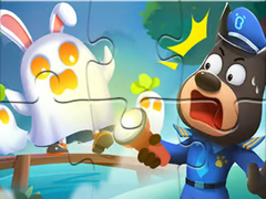 Гульня Jigsaw Puzzle: Baby Panda Haunted Town