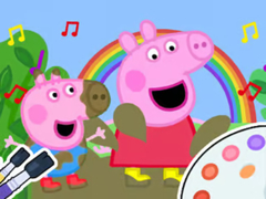 Гульня Coloring Book: Peppa Pig Muddy Funny