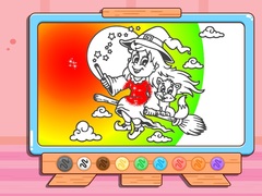 Гульня Coloring Book: Halloween Little Witch