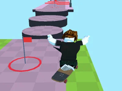Гульня Obby: Skateboard Race