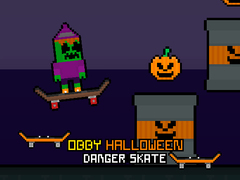 Гульня Obby Halloween Danger Skate