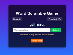 Гульня Word Scramble Game Challenge