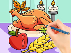 Гульня Coloring Book: Thanksgiving Turkey Meal