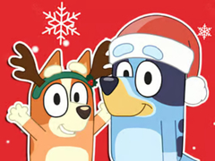 Гульня Jigsaw Puzzle: Bluey Christmas Gift