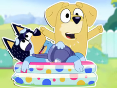Гульня Jigsaw Puzzle: Bluey Dad Baby
