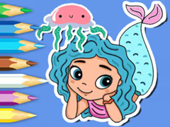 Гульня Coloring Book: Jellyfish Mermaid